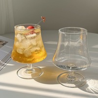Tasses à café réutilisables transparentes fabriquées à la machine, verres à pied court pour boissons, gobelets à brandy, verres à boire 480 ml, résistants à la chaleur, sans BPA