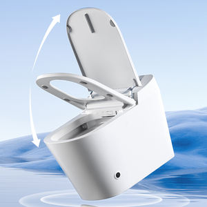 Haute qualité à ouverture automatique couvercle fermé <span class=keywords><strong>Wc</strong></span> toilette rinçage automatique toilettes intelligentes forme carrée toilette intelligente montée au sol - Product Image 2