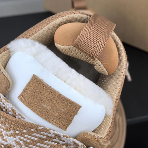 Botas de Nieve de Diseño de Lujo, Marca de Lujo, Estilo Clásico para Mujer, Plataforma de Piel de Oveja, Malla de Algodón, con Cordones - Product Image 6