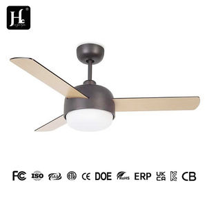 Ventilateur de plafond moderne 52 pouces pour intérieur et extérieur, 6 vitesses, ultra-silencieux, avec télécommande, lumière LED, 3 pales en fer - Product Image 5