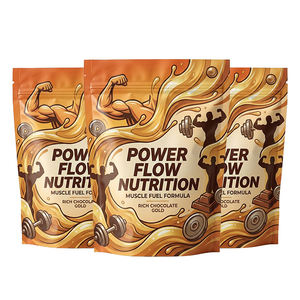 Pochette zippée personnalisée, emballage debout populaire pour la <span class=keywords><strong>poudre</strong></span> <span class=keywords><strong>de</strong></span> protéines <span class=keywords><strong>de</strong></span> lactosérum, le café, le <span class=keywords><strong>lait</strong></span>, la gelée, la gomme à mâcher - Fabriqué <span class=keywords><strong>en</strong></span> PET - Product Image 3