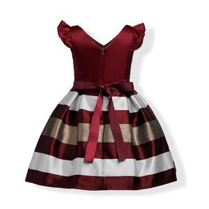 Vestido de Princesa con Pétalos de Rosa, Estilo Boutique, Rayas de Hadas, Verano, Hermoso Vestido de Regalo para Bebé Niña, con Lazo - Product Image 2
