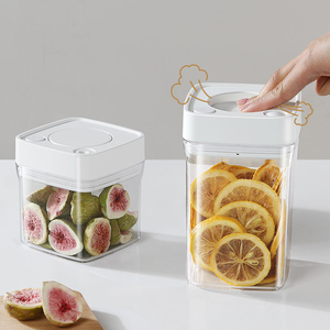 Contenedor Redondo Hermético de Plástico para Almacenamiento de Alimentos, Portátil, Libre de BPA, Sellado al Vacío, Apertura con un Botón, para Uso en la Cocina - Product Image 3