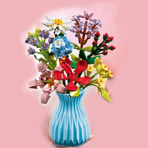 Venta al por mayor <span class=keywords><strong>de</strong></span> alta calidad <span class=keywords><strong>de</strong></span> <span class=keywords><strong>rosas</strong></span> artificiales hechas a mano Kits <span class=keywords><strong>de</strong></span> bloques <span class=keywords><strong>de</strong></span> construcción <span class=keywords><strong>ramo</strong></span> <span class=keywords><strong>de</strong></span> flores - Product Image 4