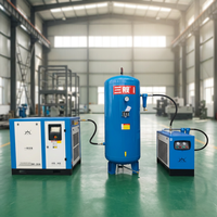 Compresseur à vis à fréquence variable industriel monophasé à entraînement par courroie 7,5 kW 15 kW VFD