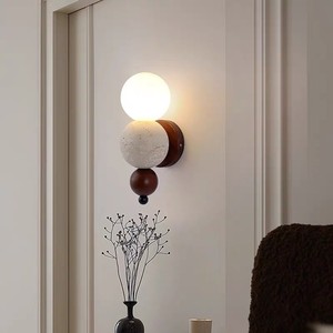 Lámpara de Pared Huangdong Stone, 7 LED Jufan E27, con Interruptor, para Dormitorio, Sala de Estar, Entrada - Product Image 1