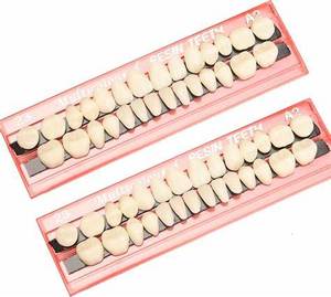 Dentiera dentale falsi denti in resina sintetica superiore inferiore in acrilico completo - Product Image 5