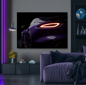 Voiture de sport de luxe moderne lumière LED peinture course Supercar affiches et impressions photos d'art mural pour la décoration de bureau à domicile - Product Image 4