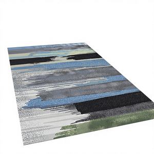 Alfombra Moderna Abstracta de Franela Shufu, Duradera, Antideslizante, con Base de Goma Impresa, Antialérgica, Lavable, de Pelo Medio, Hecha a Máquina - Product Image 1