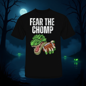 T-shirt d'Halloween Fear The Chomp Gator, noir, taille adulte - Product Image 3