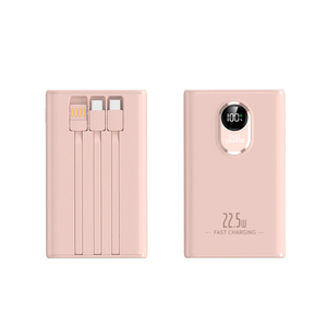 Chargeur portable de voyage à sortie USB-C avec affichage numérique PD 22,5 W, 10000 mAh, 20000 mAh, câbles intégrés, vente chaude - Product Image 2