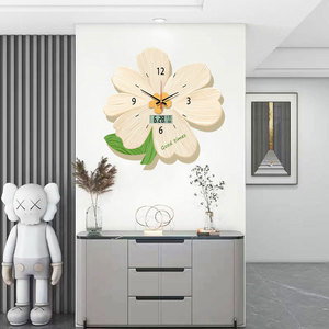 New wall-mounted quartz <b>clock</b>, home living room <b>clock</b>, silent bedroom decorative <b>clock</b>, creative no-drill hanging <b>clock</b>. - Product Image 2