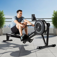 Máquina de Remo, Equipo de Gimnasio, Resistencia al Aire, Remo Plegable, Ventilador Cardiovascular, Uso Comercial