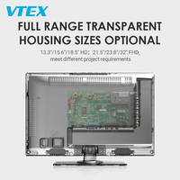 Téléviseur transparent pour prison de 21,5 pouces, coque anti-effraction, rétroéclairage ELED en option, lecteur DVD, batterie, téléviseur transparent pour établissement correctionnel