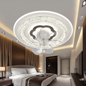 Ventilateur de plafond LED à vente chaude, facile à installer, télécommande intelligente, variateur d'intensité, 6 vitesses, lampe de ventilateur de plafond LED - Product Image 1