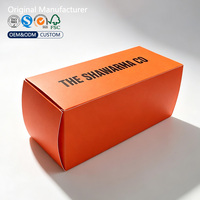 Boîte en carton coulissante recyclable personnalisée avec fermeture magnétique, emballage cadeau de luxe en papier avec logo personnalisé pour shawarma à emporter