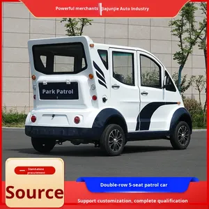 Voiture de patrouille électrique à double rangée personnalisée par le fabricant, entièrement fermée, véhicule à énergie nouvelle pour les visites touristiques et les inspections en zone panoramique - Product Image 4