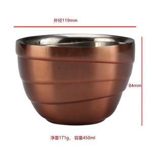 ชามเสิร์ฟรังผึ้งฉนวนทรงกลมผนังสองชั้นขนาด450มล. - Product Image 6