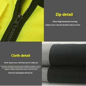 Hi VIS tùy chỉnh đa túi phản quang an toàn vest cho làm vườn giao thúc-in Logo Phản Quang quần áo xây dựng - Product Image 4