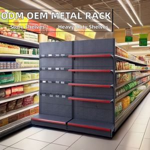 Étagère de présentation métallique robuste simple face Guichang, <span class=keywords><strong>rayonnage</strong></span> <span class=keywords><strong>gondole</strong></span> d'<span class=keywords><strong>occasion</strong></span> pour supermarchés - Product Image 5