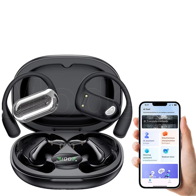 Wireless Earbuds AI Voice Translation 144 Languages Real-Time Translator for Portable Business Use New