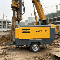 Compresseur d'air portable diesel à vis Atlas-Copco XAVS196 haute pression 13,8 bar 118 kW