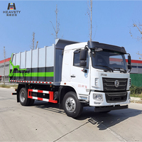 Camion benne à ordures HEAVSTY 3950, entre-essieux 4x2, diesel, manuel, Euro 6, entièrement scellé, avec chargeur arrière, moteur Dongfeng Huashen F9