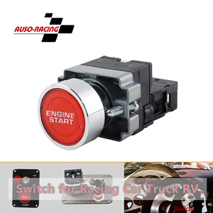Engine Start <b>Button</b> Switch 12V One <b>Button</b> Ignition Push <b>Button</b> With Led For Car Modification Racing Use - Product Image 5
