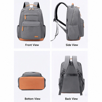Sac à dos de voyage unisexe léger en Oxford avec fermeture éclair, sac à dos tendance pour les trajets quotidiens, l'école et l'université, imperméable, grande capacité, pour ordinateur portable