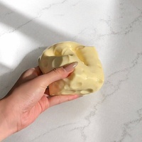 Jouet anti-stress géant en forme de fromage, fromage créatif en silicone à texture pelucheuse, malléable et non rebondissant