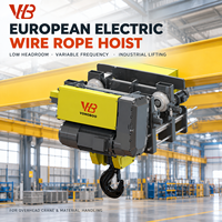 Palans électriques à câble de style européen 3T 5-20 tonnes, conception compacte à faible hauteur de montage pour pont roulant, certifiés CE ISO 9001