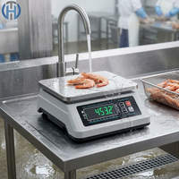 Balance de cuisine commerciale étanche ACS-ZE311S à grande plateforme, capacité 3 kg, avec prise de charge étanche