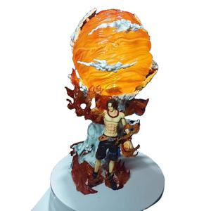 Figura Coleccionable Luminiscente de Fire Ball, Modelo ACE de <span class=keywords><strong>One</strong></span> <span class=keywords><strong>Piece</strong></span>, Estatua de PVC de 39 cm, Decoración de Escritorio, Figura de Acción de Anime - Product Image 1