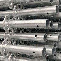 Andamios de Acero Eficientes para Construcción en Exteriores, Solución Moderna Galvanizada en Caliente Todo en Uno, Elevadores y Escaleras