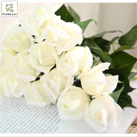 Groothandel Hoge Kwaliteit Kunstmatige Roos Knoppen Real Touch Latex Gecoat Bloem Zijde Bruiloft Decoratieve Bloemen Bruidsboeketten