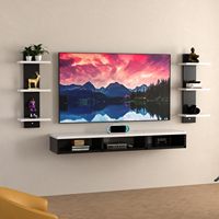 Ensemble de meubles muraux en bois pour salon au design moderne, avec étagère murale, meuble TV et meuble de rangement mural, vente en gros