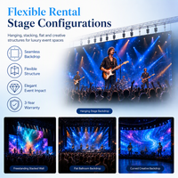 Pantalla LED de Alquiler con Píxeles Finos P1.56, 500x500mm, Interior, 7680Hz, a Todo Color, para Conciertos, Fondo de Escenario, Video Wall