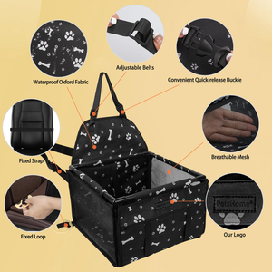 Asiento Elevador para Perros para Coche, Asiento de Seguridad Transpirable y Plegable para Mascotas, Bolsas de Viaje Lavables para Perros - Product Image 5