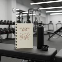 Carnet A5 personnalisé avec logo pour journal de fitness, planificateur d'entraînement, suivi de bien-être, objectifs quotidiens et perte de poids