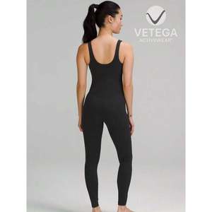 Vetega Body de sport et combinaison haute élasticité sans couture sans manches une pièce Yoga Design - Product Image 3