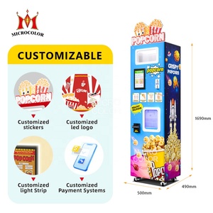 Macchina Automatica per <span class=keywords><strong>Popcorn</strong></span> con Schermo Touch Smart, Distributore di Snack con 2 Gusti per Uso Commerciale - Product Image 3