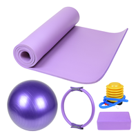 Kit de accesorios de Pilates, Mini Bola de ejercicio y bandas de resistencia, Círculo Mágico, paquete para entrenamiento central y fisioterapia