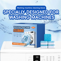 Tablettes nettoyantes pour lave-linge solides écologiques 3 en 1 à haute mousse puissante pour un nettoyage en profondeur du tambour de la machine à laver et l'élimination des taches