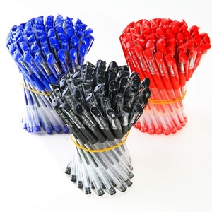 Set di Penne Gel in Plastica Personalizzabili per Studenti, Blu Nero Rosso 0.5mm, Asciugatura Rapida, Impermeabili, per il Ritorno a Scuola - Product Image 1
