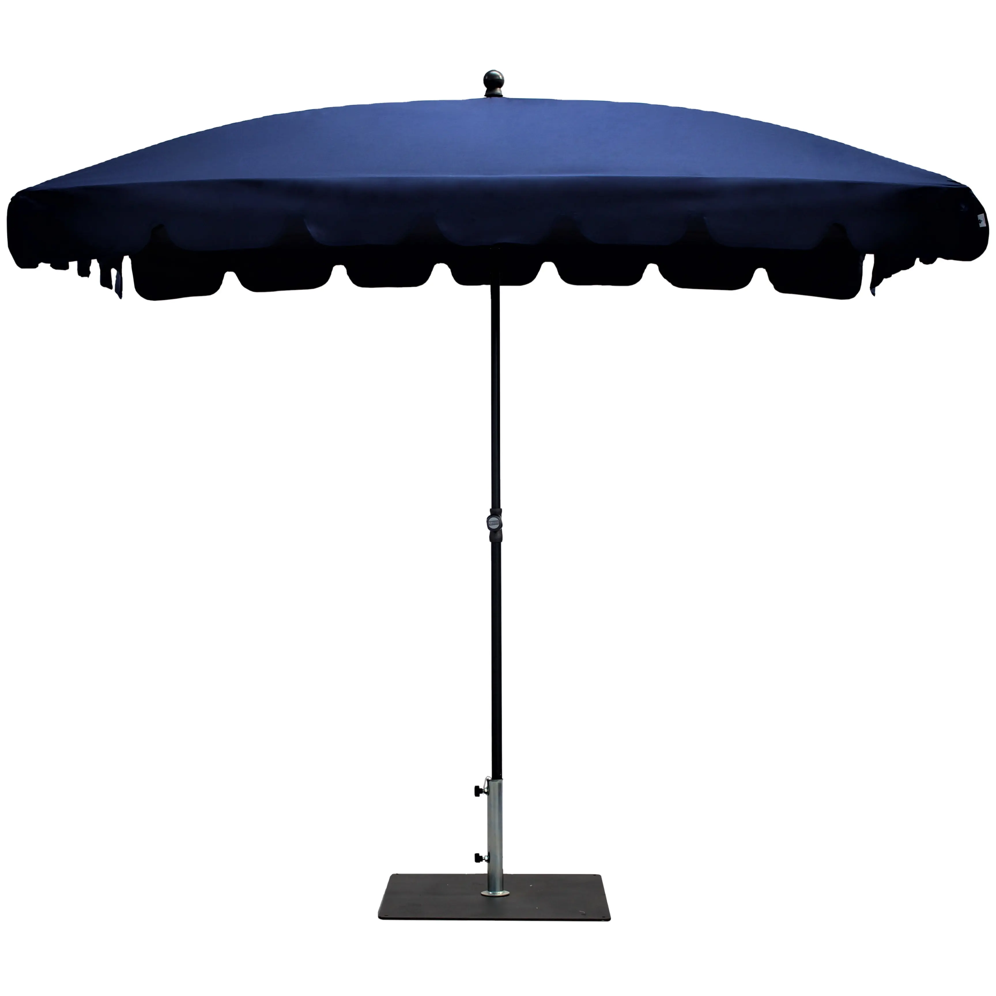 100% Gemaakt In Italië Blauwe Kleur Rechthoekige Parasol 240X150 Cm Met Valances Voor De Tuin