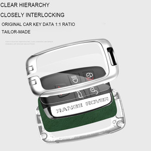 Custodia per chiave con Logo per Auto in pelle in lega di zinco per Land Rover Range Rover Sport Evoque <span class=keywords><strong>Freelander</strong></span> Key Protector Fob <span class=keywords><strong>accessori</strong></span> Auto - Product Image 3