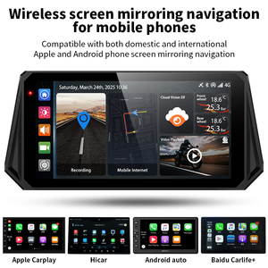 6.1inch Navigation <span class=keywords><strong>Monitor</strong></span> với điều khiển từ xa DVR BT BSD xe hiển thị tốc độ Carplay <span class=keywords><strong>Android</strong></span> tự động xe máy ghi âm - Product Image 3