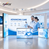 Stand en tissu rétroéclairé TIANYU avec cadre en aluminium, montage sans outil, boîte lumineuse pour les espaces de présentation aux foires commerciales