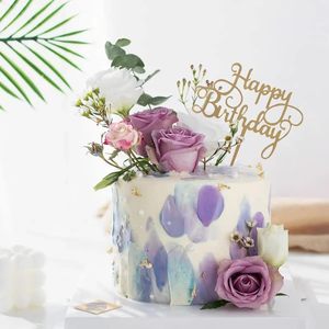 Set di 5 Decorazioni per Torte in Acrilico Dorato Personalizzate per Compleanno, Anniversario, Festa del Papà e Laurea - Product Image 4