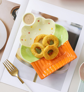 Wholesale Christmas Stock <b>Ceramic</b> Serving Platter Cute Festive <b>Plate</b> for Party Snacks, Fries & Appetizers, In Stock - Product Image 5